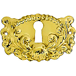 Brass China Cabinet Door Pull with Keyhole