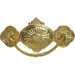 Eastlake Stamped Brass Drawer Pull