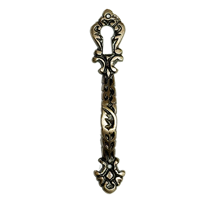 Antique Brass China Cabinet Door Pull With Keyhole