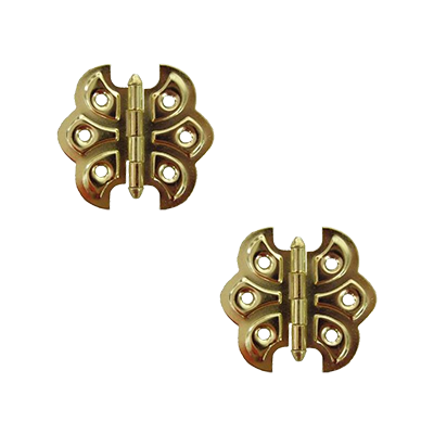 Brass Plated Butterfly Hinge Pair