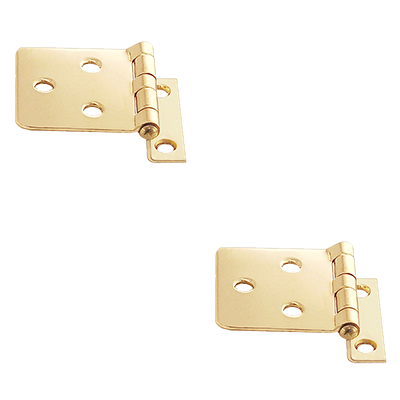 Sellers Brass Offset Cabinet Hinge Pair
