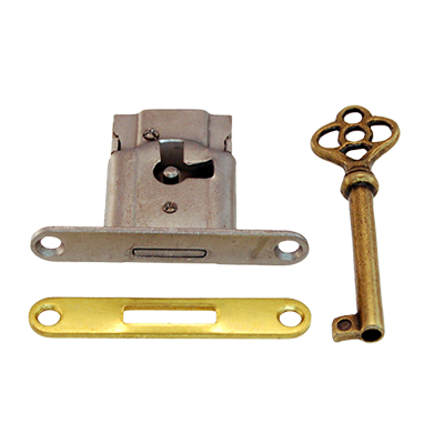 Full Mortise Cabinet and Door Lock with Plate and Skeleton Key